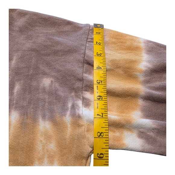 BKE Women Tie Dye Cutout Back Long Sleeve Sweatshirt Sz Small Oversized Neutral - Picture 5 of 8